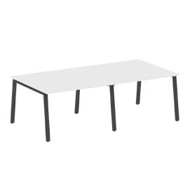 Офисная мебель Metal system Перег. стол (2 столешницы) на А-образном м/к БА.ПРГ-2.2 Белый/Антрацит 2400х1235х750