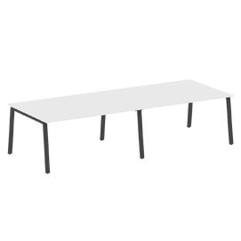 Офисная мебель Metal system Перег. стол (2 столешницы) на А-образном м/к БА.ПРГ-2.4 Белый/Антрацит 3200х1235х750