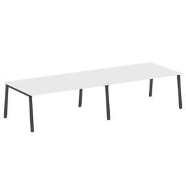 Офисная мебель Metal system Перег. стол (2 столешницы) на А-образном м/к БА.ПРГ-2.5 Белый/Антрацит 3600х1235х750