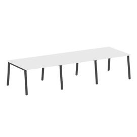 Офисная мебель Metal system Перег. стол (3 столешницы) на А-образном м/к БА.ПРГ-3.2 Белый/Антрацит 3600х1235х750