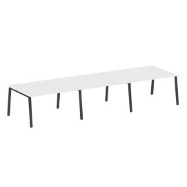 Офисная мебель Metal system Перег. стол (3 столешницы) на А-образном м/к БА.ПРГ-3.3 Белый/Антрацит 4200х1235х750