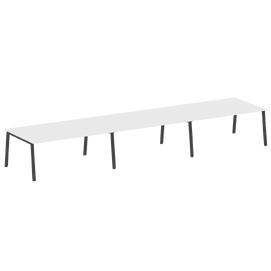 Офисная мебель Metal system Перег. стол (3 столешницы) на А-образном м/к БА.ПРГ-3.5 Белый/Антрацит 5400х1235х750