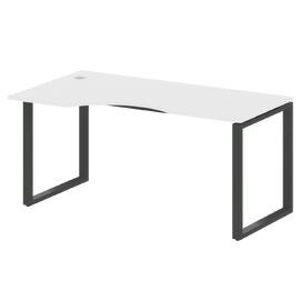 Офисная мебель Metal system Стол криволинейный левый на О-образном м/к БО.СА-1 (L) Белый/Антрацит 1600х900х750