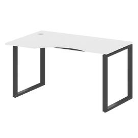 Офисная мебель Metal system Стол криволинейный левый на О-образном м/к БО.СА-2 (L) Белый/Антрацит 1400х900х750