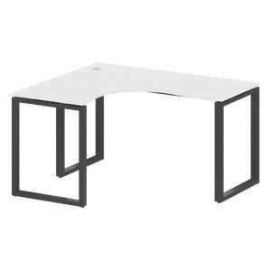 Офисная мебель Metal system Стол криволинейный левый на О-образном м/к БО.СА-3 (L) Акация Лорка/Белый 1400х1200х750