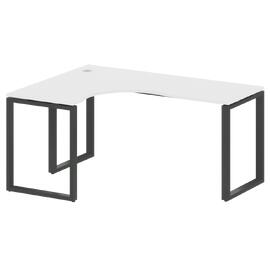 Офисная мебель Metal system Стол криволинейный левый на О-образном м/к БО.СА-4 (L) Белый/Антрацит 1600х1200х750