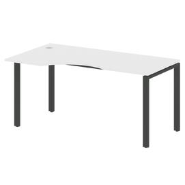 Офисная мебель Metal system Стол криволинейный левый на П-образном м/к БП.СА-1 (L) Белый/Антрацит 1600х900х750