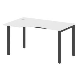 Офисная мебель Metal system Стол криволинейный левый на П-образном м/к БП.СА-2 (L) Белый/Антрацит 1400х900х750