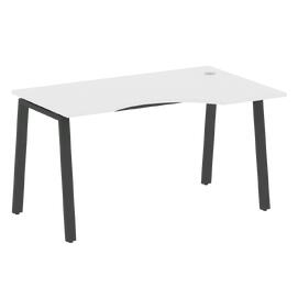 Офисная мебель Metal system Стол криволинейный правый на А-образном м/к БА.СА-2 (R) Белый/Антрацит 1400х900х750