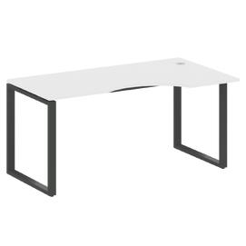 Офисная мебель Metal system Стол криволинейный правый на О-образном м/к БО.СА-1 (R) Белый/Антрацит 1600х900х750