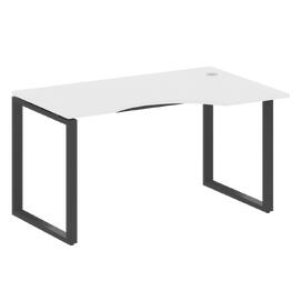 Офисная мебель Metal system Стол криволинейный правый на О-образном м/к БО.СА-2 (R) Белый/Антрацит 1400х900х750