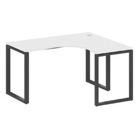 Офисная мебель Metal system Стол криволинейный правый на О-образном м/к БО.СА-3 (R) Белый/Антрацит 1400х1200х750