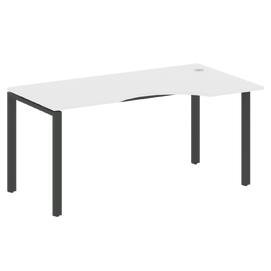 Офисная мебель Metal system Стол криволинейный правый на П-образном м/к БП.СА-1 (R) Белый/Антрацит 1600х900х750