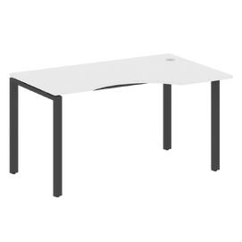 Офисная мебель Metal system Стол криволинейный правый на П-образном м/к БП.СА-2 (R) Белый/Антрацит 1400х900х750