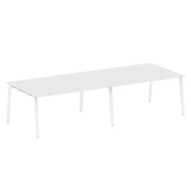 Офисная мебель Metal system Перег. стол (2 столешницы) на А-образном м/к БА.ПРГ-2.4 Белый/Белый 3200х1235х750