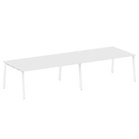 Офисная мебель Metal system Перег. стол (2 столешницы) на А-образном м/к БА.ПРГ-2.5 Белый/Белый 3600х1235х750