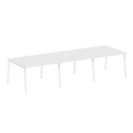 Офисная мебель Metal system Перег. стол (3 столешницы) на А-образном м/к БА.ПРГ-3.2 Белый/Белый 3600х1235х750