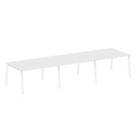 Офисная мебель Metal system Перег. стол (3 столешницы) на А-образном м/к БА.ПРГ-3.3 Белый/Белый 4200х1235х750