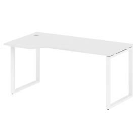 Офисная мебель Metal system Стол криволинейный левый на О-образном м/к БО.СА-1 (L) Белый/Белый 1600х900х750