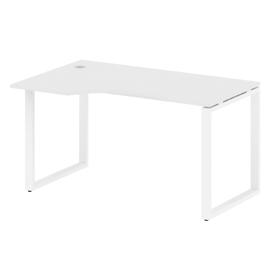 Офисная мебель Metal system Стол криволинейный левый на О-образном м/к БО.СА-2 (L) Белый/Белый 1400х900х750