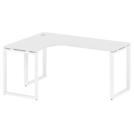 Офисная мебель Metal system Стол криволинейный левый на О-образном м/к БО.СА-4 (L) Белый/Белый 1600х1200х750