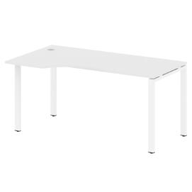 Офисная мебель Metal system Стол криволинейный левый на П-образном м/к БП.СА-1 (L) Белый/Белый 1600х900х750