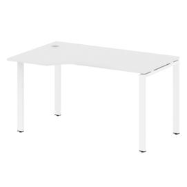 Офисная мебель Metal system Стол криволинейный левый на П-образном м/к БП.СА-2 (L) Белый/Белый 1400х900х750