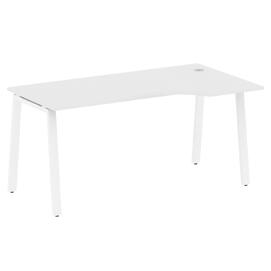 Офисная мебель Metal system Стол криволинейный правый на А-образном м/к БА.СА-1 (R) Белый/Белый 1600х900х750