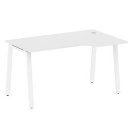 Офисная мебель Metal system Стол криволинейный правый на А-образном м/к БА.СА-2 (R) Белый/Белый 1400х900х750