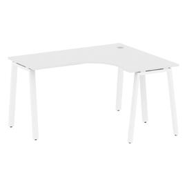 Офисная мебель Metal system Стол криволинейный правый на А-образном м/к БА.СА-3 (R) Белый/Белый 1400х1200х750