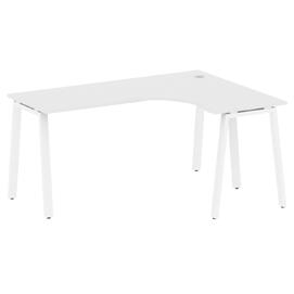 Офисная мебель Metal system Стол криволинейный правый на А-образном м/к БА.СА-4 (R) Белый/Белый 1600х1200х750