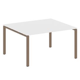 Офисная мебель Metal system Перег. стол (1 столешница) на П-образном м/к БП.ПРГ-1.3 Белый/Мокко 1400х1235х750