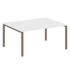 Офисная мебель Metal system Перег. стол (1 столешница) на П-образном м/к БП.ПРГ-1.4 Белый/Мокко 1600х1235х750