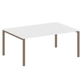 Офисная мебель Metal system Перег. стол (1 столешница) на П-образном м/к БП.ПРГ-1.5 Белый/Мокко 1800х1235х750