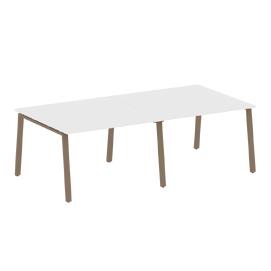 Офисная мебель Metal system Перег. стол (2 столешницы) на А-образном м/к БА.ПРГ-2.2 Белый/Мокко 2400х1235х750