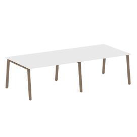 Офисная мебель Metal system Перег. стол (2 столешницы) на А-образном м/к БА.ПРГ-2.3 Белый/Мокко 2800х1235х750
