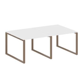Офисная мебель Metal system Перег. стол (2 столешницы) на О-образном м/к БО.ПРГ-2.1 Белый/Мокко 2000х1235х750