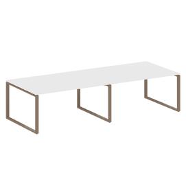 Офисная мебель Metal system Перег. стол (2 столешницы) на О-образном м/к БО.ПРГ-2.4 Белый/Мокко 3200х1235х750
