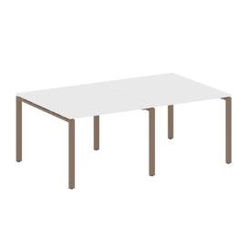 Офисная мебель Metal system Перег. стол (2 столешницы) на П-образном м/к БП.ПРГ-2.1 Белый/Мокко 2000х1235х750