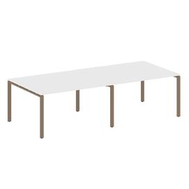 Офисная мебель Metal system Перег. стол (2 столешницы) на П-образном м/к БП.ПРГ-2.3 Белый/Мокко 2800х1235х750