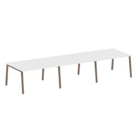 Офисная мебель Metal system Перег. стол (3 столешницы) на А-образном м/к БА.ПРГ-3.3 Белый/Мокко 4200х1235х750