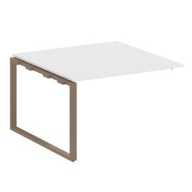 Офисная мебель Metal system Проходной элемент перег. стола на О-образном м/к БО.ППРГ-2 Белый/Мокко 1200х1235х750