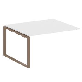 Офисная мебель Metal system Проходной элемент перег. стола на О-образном м/к БО.ППРГ-3 Белый/Мокко 1400х1235х750