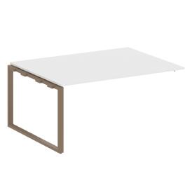 Офисная мебель Metal system Проходной элемент перег. стола на О-образном м/к БО.ППРГ-4 Белый/Мокко 1600х1235х750