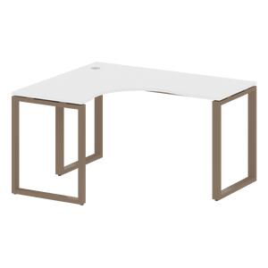 Офисная мебель Metal system Стол криволинейный левый на О-образном м/к БО.СА-3 (L) Вяз Благородный/Серый 1400х1200х750