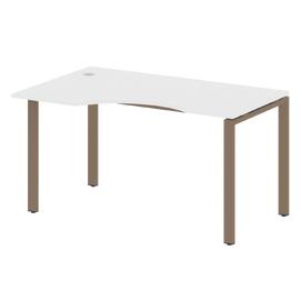 Офисная мебель Metal system Стол криволинейный левый на П-образном м/к БП.СА-2 (L) Белый/Мокко 1400х900х750