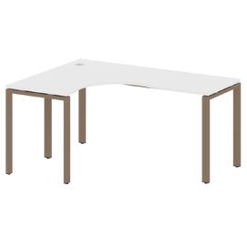 Офисная мебель Metal system Стол криволинейный левый на П-образном м/к БП.СА-4 (L) Белый/Мокко 1600х1200х750