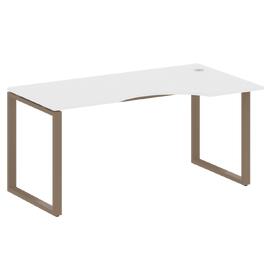 Офисная мебель Metal system Стол криволинейный правый на О-образном м/к БО.СА-1 (R) Белый/Мокко 1600х900х750