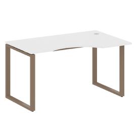 Офисная мебель Metal system Стол криволинейный правый на О-образном м/к БО.СА-2 (R) Белый/Мокко 1400х900х750