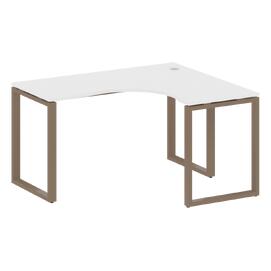 Офисная мебель Metal system Стол криволинейный правый на О-образном м/к БО.СА-3 (R) Белый/Мокко 1400х1200х750